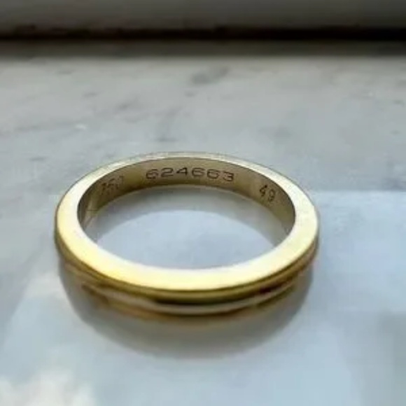 Cartier Vendome Louis Wedding Band 4.75 Ring Tri-color 18K Gold - Picture 5 of 6